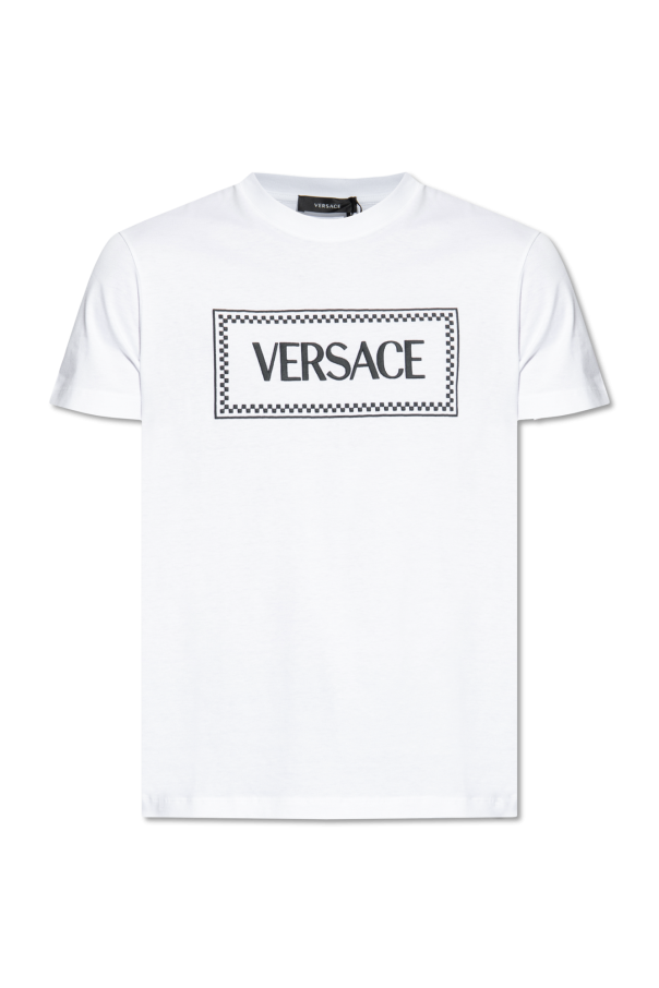 Tシャツ・カットソー VERSACE SS25 White poplin shirt (10137651A13878 1W000) versace-embroidered-logo-